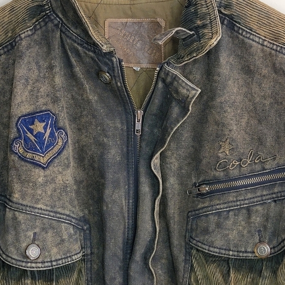 Vintage Coda | Antique Wash Distressed Bomber Style Flight Jacket Size Medium - Picture 2 of 7